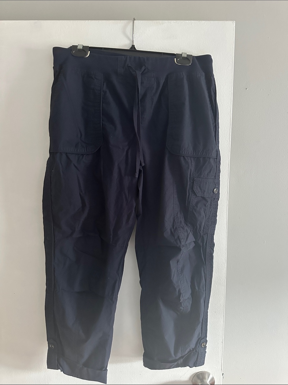 Nautica Navy Cropped Cargo Pants